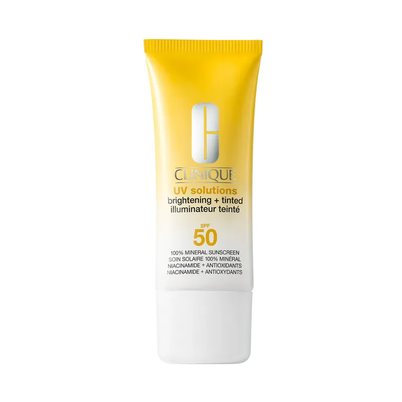 Edullinen Hinta UV Solutions Brightening + Tinted Sunscreen SPF 50