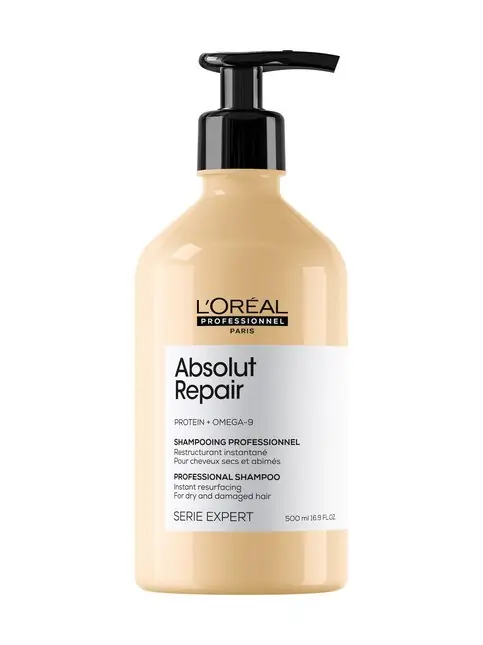 Absolut Repair Gold -shampoo 500 ml Asiakkaiden Suosikki