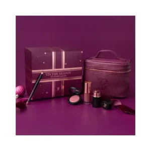 Alkuperäinen Tis The Season For Little Luxuries Plum -lahjapakkaus 4 tuotetta + meikkilaukku